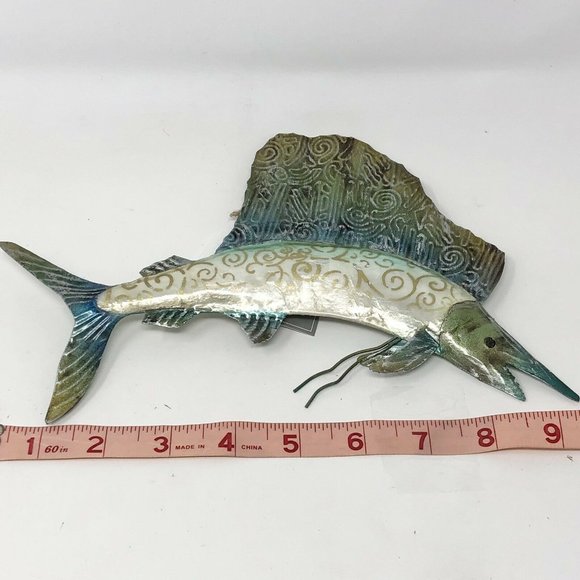 Gallerie II Swordfish Sailfish Nautical Ornament /‎ Wall Decor Metal Art - Picture 3 of 5